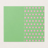 Polka Dot Blank Wenskaart (Sage Green & Roze) Kaart (Buitenkant ongevouwen)