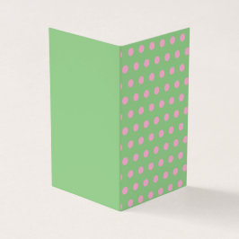 Polka Dot Blank Wenskaart (Sage Green & Roze) Kaart