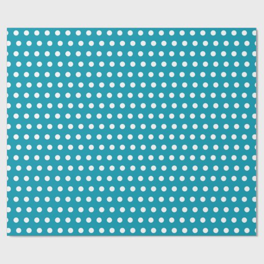 Polka dot blauw patroon cadeaupapier (Vlak)