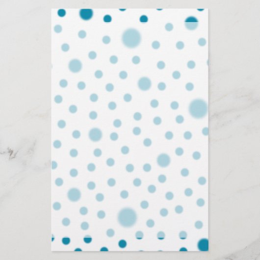 Polka Dot Blauwgroen Schrijfpapier Briefpapier (Voorkant)
