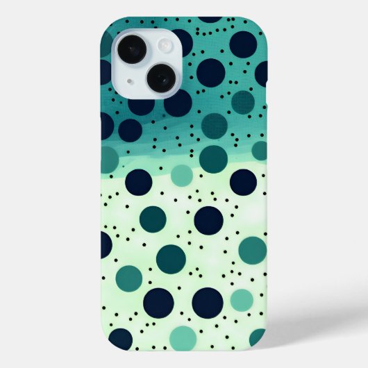 Polka Dot Bliss iPhone 15 Hoesje (Achterkant)