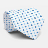 Polka Dot Blues Stropdas (Opgerold)