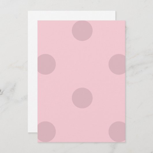 Polka Dot Blush Pink Kaart (Voorkant / Achterkant)