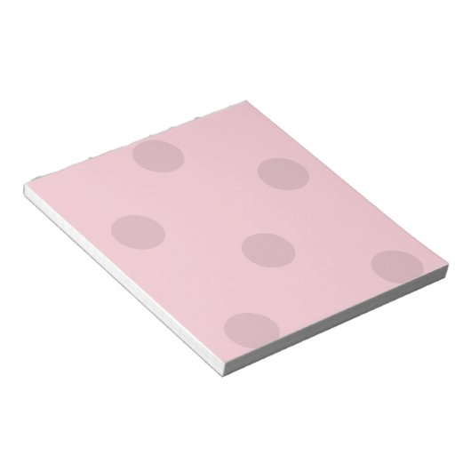 Polka Dot Blush Pink Notitieblok (Schuin)