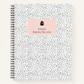  Polka Dot Blush Roze Bakken Cupcake Recept Notitieboek (Voorkant)