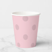 Polka Dot Blush Roze  Papieren Bekers (Voorkant)