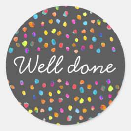 Polka dot boho leuke pop kunst goed gedaan ronde sticker