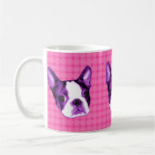 Polka Dot Boston Terrier Puppy Mok (Links)