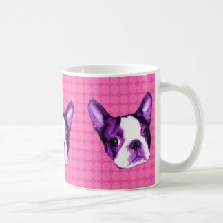Polka Dot Boston Terrier Puppy Mok