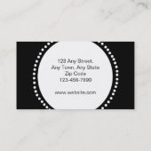 Polka Dot Bow Cake Bakery Visitekaartjes (Achterkant)