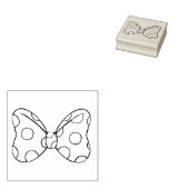 Polka Dot Bow Rubberstempel (Gestempeld)