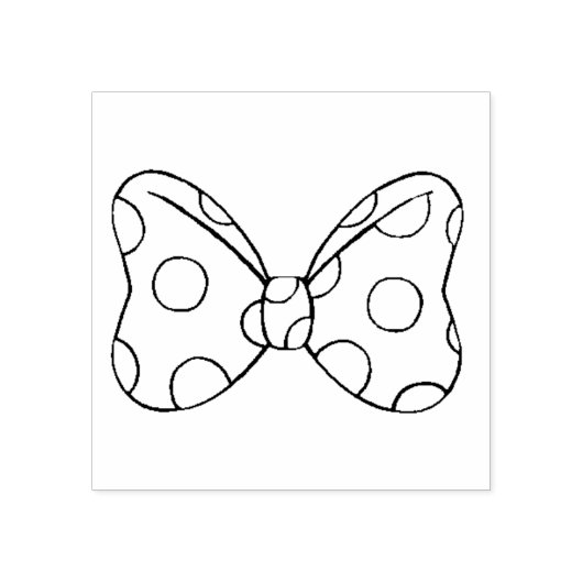 Polka Dot Bow Rubberstempel (Afrduk)