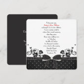 Polka Dot Bow Vow Renewal Kaart (Voorkant / Achterkant)