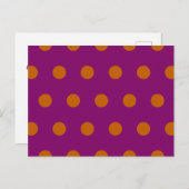 Polka Dot Briefkaart (Deep Magenta & Pumpkin Sinaa (Voorkant / Achterkant)