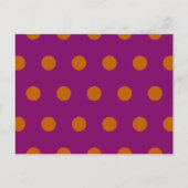 Polka Dot Briefkaart (Deep Magenta & Pumpkin Sinaa (Voorkant)