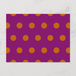 Polka Dot Briefkaart (Deep Magenta & Pumpkin Sinaa
