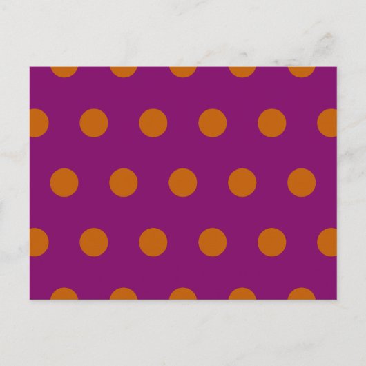 Polka Dot Briefkaart (Deep Magenta & Pumpkin Sinaa (Voorkant)