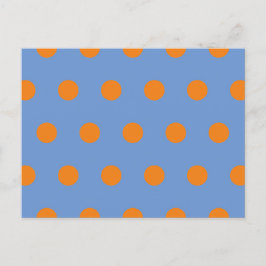 Polka Dot Briefkaart (Denim blauw & Sinaasappel)