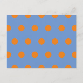 Polka Dot Briefkaart (Denim blauw & Sinaasappel)