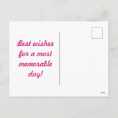 Polka Dot Briefkaart (Hot Pink & Grey) (Achterkant)