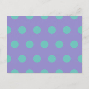 Polka Dot Briefkaart (Lavendel & Aqua)