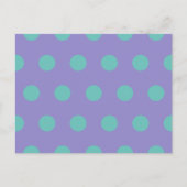 Polka Dot Briefkaart (Lavendel & Aqua) (Voorkant)