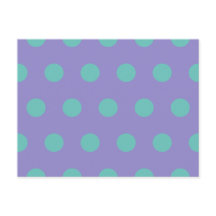 Polka Dot Briefkaart (Lavendel & Aqua)