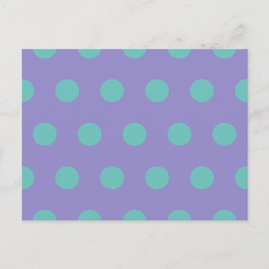 Polka Dot Briefkaart (Lavendel & Aqua) (Voorkant)