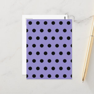Polka Dot Briefkaart (Lavendel & Zwart)