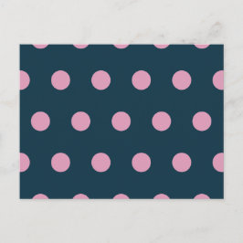 Polka Dot Briefkaart (Midnight Blue & Soft Pink)