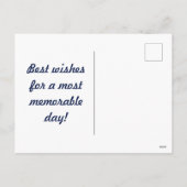 Polka Dot Briefkaart (Navy Blue & Lime Green) (Achterkant)