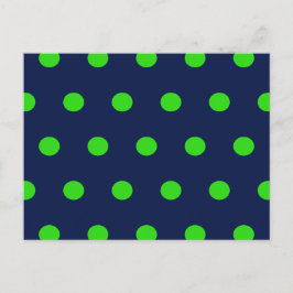 Polka Dot Briefkaart (Navy Blue & Lime Green)