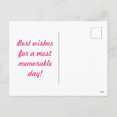 Polka Dot Briefkaart (Zwart & Neon Roze) (Achterkant)