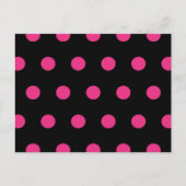 Polka Dot Briefkaart (Zwart & Neon Roze) (Voorkant)