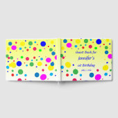 Polka Dot Bubble ballon Birthday Party Guest Book Gastenboek (Volledig)