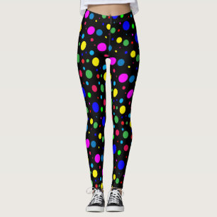 Polka Dot Bubble-ballonnen Abstracte zwarte Leggin Leggings