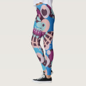 Polka Dot Bubble kleur Abstract Zwart Leggings (Links)