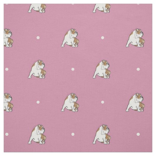 Polka Dot Bulldog Stof (Swatch)