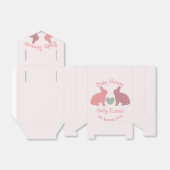 Polka Dot Bunnies Bedankdoosjes (Uitgevouwen)