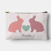 Polka Dot Bunnies Pink op maat Etui (Voorkant)