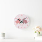 Polka Dot Bunnies Ronde Klok (Huis)