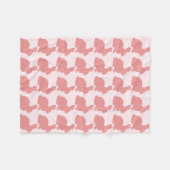Polka Dot Bunny Fleece Blanket Deken (Voorkant (Horizontaal))