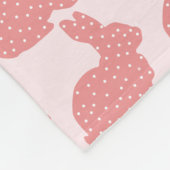 Polka Dot Bunny Fleece Blanket Deken (Hoek)