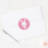 Polka Dot Bunny Ronde Stickers (Envelop)