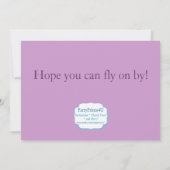 Polka dot Butterfly Birthday Party Invitation Kaart (Achterkant)