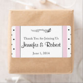 Polka Dot Butterfly Posh Water Fles Etiket (Insitu)