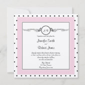 Polka Dot Butterfly Posh Wedding Kaart (Voorkant)