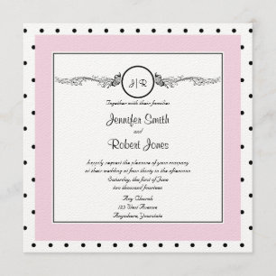 Polka Dot Butterfly Posh Wedding Kaart
