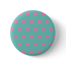 Polka Dot Button (Aqua & Roze)