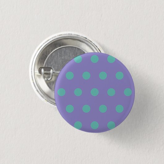 Polka Dot Button (Lavendel & Aqua) (Voorkant /achterkant)